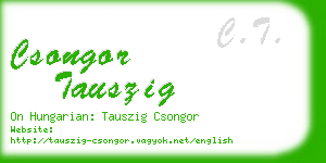csongor tauszig business card